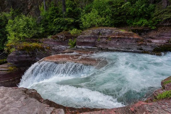 Topo da Cachoeira no Glaciar — Fotografia de Stock