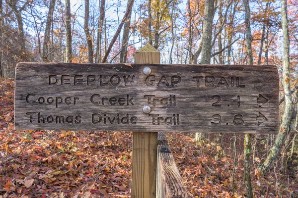 Deeplow Gap Trail sinal — Fotografia de Stock