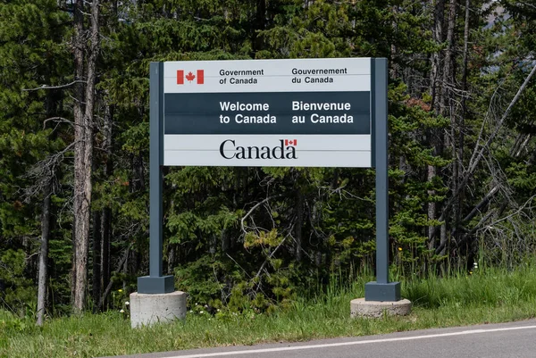 欢迎来到加拿大标志 — 图库照片