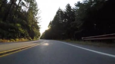 Skagit Nehri boyunca sürerken güneş patlaması