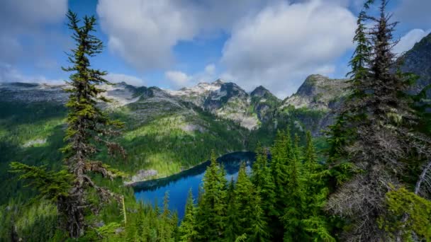Washington Wilderness Yılında Thornton Gölü Overlook — Stok video