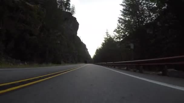 Túnel Drive Través Del Parque Nacional North Cascades — Vídeos de Stock
