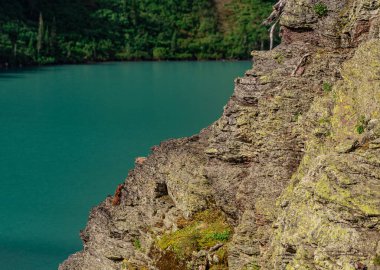 Lichen Covered Cliffs Above Grinnell Lake