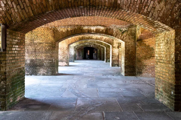 Herhaling Van Stenen Werkbogen Fort Jefferson — Stockfoto