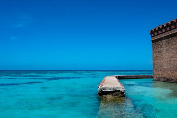 Muro Esquina Foso Fort Jefferson Tortugas Secas — Foto de Stock