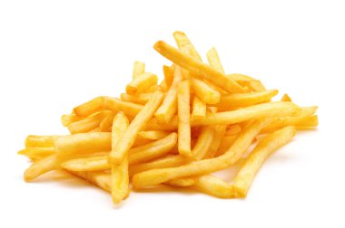 İzole edilmiş beyaz arkaplanda patates kızartması