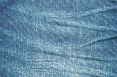 Mavi kot tekstil dokusu. Yakın çekim.