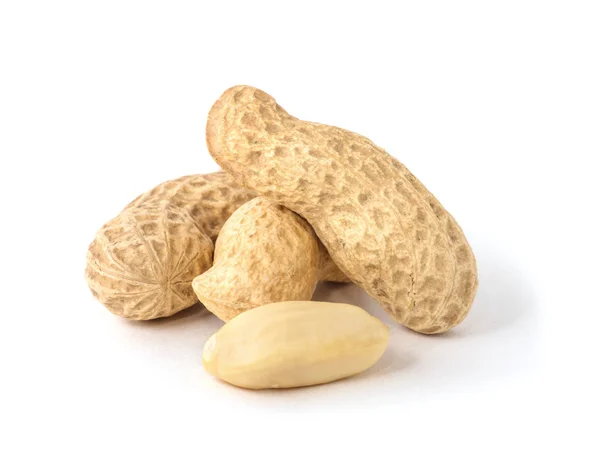 Dried Peanuts White Background — Stock Photo, Image