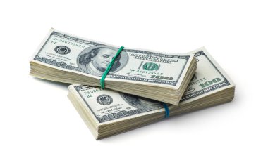 Beyaz arka planda Amerikan doları