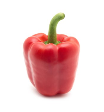 Beyaz arka planda izole edilmiş tatlı biber
