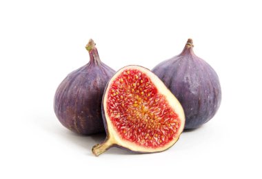 Beyaz arkaplanda incir izole edildi.