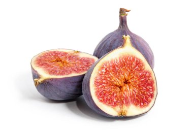 Beyaz arkaplanda incir izole edildi.