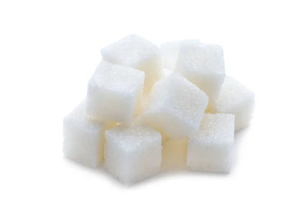 Sugar Cube Белом Фоне — стоковое фото