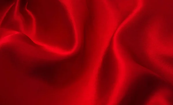 Red Satin Silk Fabric Background — Stock Photo, Image