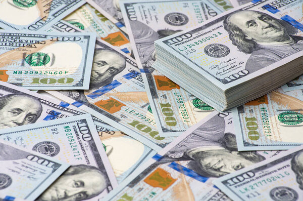 Background of 100 dollar bills