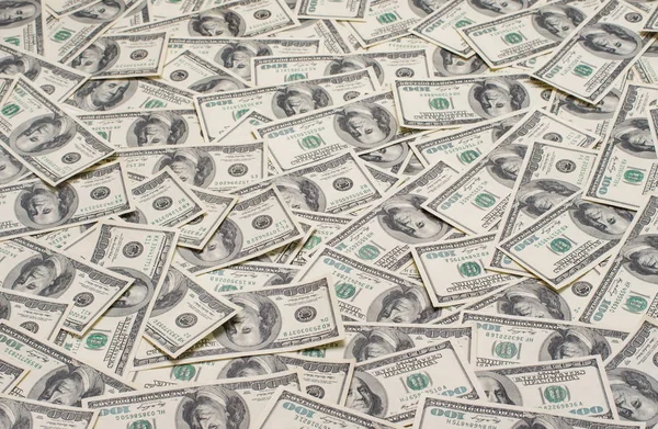 100 Dolarlık Banknotların Arkaplanı — Stok fotoğraf