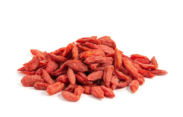 Bayas Goji Secas Sobre Fondo Blanco —  Fotos de Stock