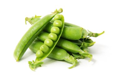 Bezelyeler beyazda izole