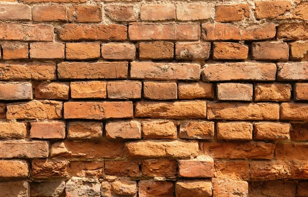 Oude Rode Baksteen Muur Textuur Achtergrond — Stockfoto