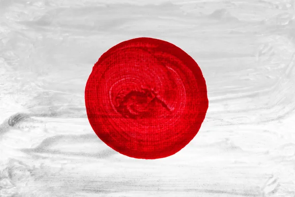 Japanse Vlag Witte Achtergrond — Stockfoto