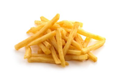 İzole edilmiş beyaz arkaplanda patates kızartması