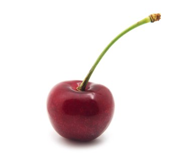 Beyaz arkaplanda kiraz izole