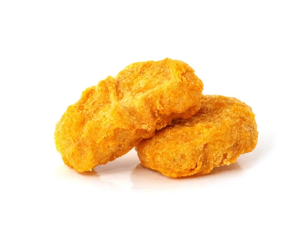 Nuggets Pollo Frito Aislados Blanco —  Fotos de Stock