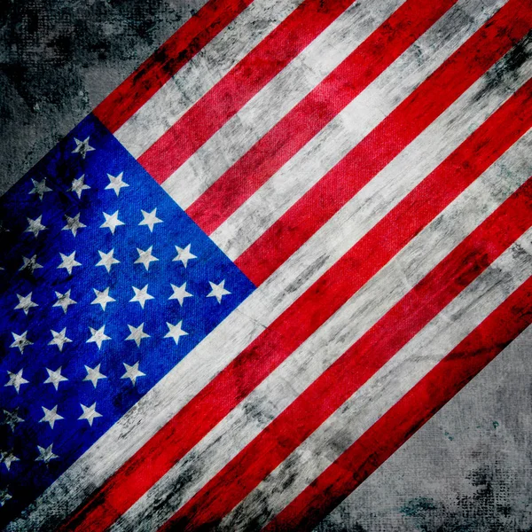 Primer Plano Bandera Estadounidense Sobre Fondo Grunge —  Fotos de Stock