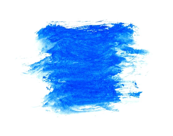 Abstract Blauwe Aquarel Witte Achtergrond — Stockfoto