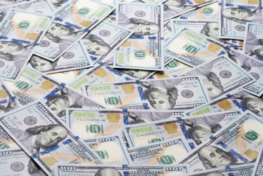 100 dolarlık banknotların arkaplanı