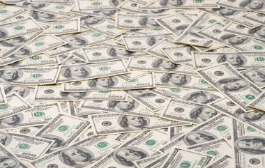 100 dolarlık banknotların arkaplanı
