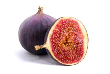 Beyaz arkaplanda incir izole edildi.