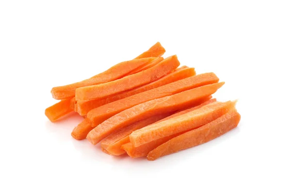 Raw Chopped Carrot Isolated White Background — Stock Photo, Image