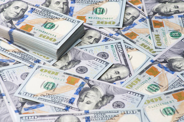 Background of 100 dollar bills
