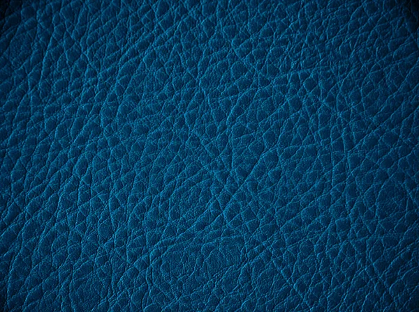 Blauwe Lederen Textuur Achtergrond — Stockfoto