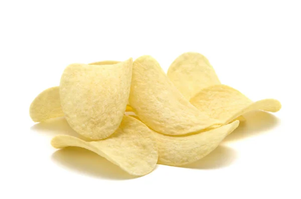 Kartoffelchips Isoliert Weißen Hintergrund — Stockfoto