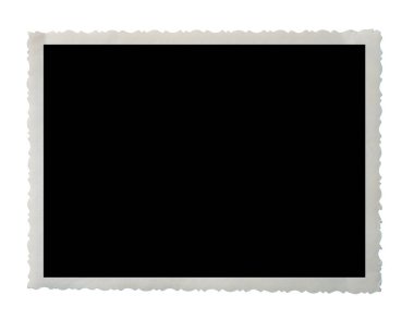 Boş eski fotoğraf beyaz üzerine izole