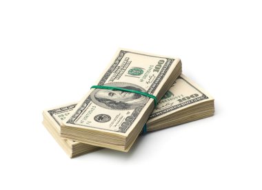 Beyaz arka planda Amerikan doları