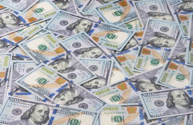 100 dolarlık banknotların arkaplanı