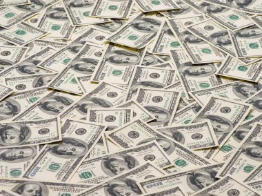 100 dolarlık banknotların arkaplanı