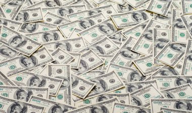 100 dolarlık banknotların arkaplanı