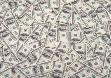 100 dolarlık banknotların arkaplanı