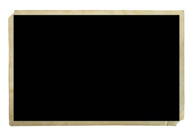 Boş eski fotoğraf beyaz üzerine izole