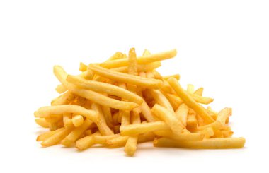 İzole edilmiş beyaz arkaplanda patates kızartması