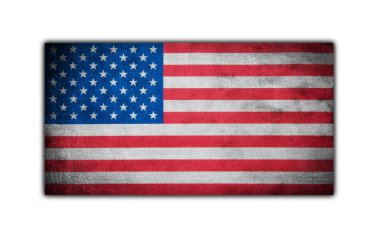 Grunge USA bayrağı. Grunge desenli Amerikan bayrağı..