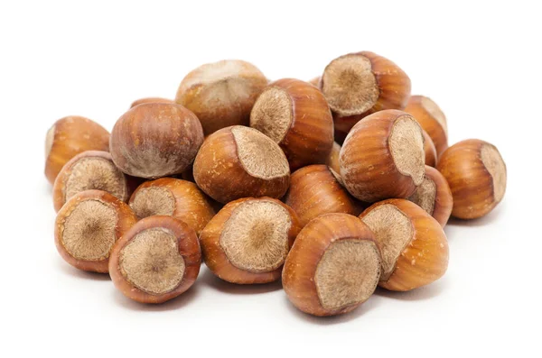 Hazelnuts White Background — Stock Photo, Image