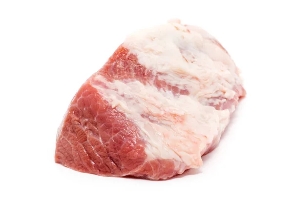 Rohes Fleisch Isoliert Auf Weiß — Stockfoto