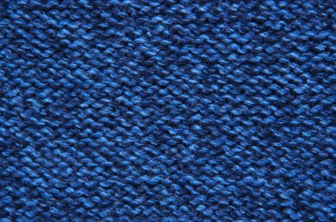 Yünlü kumaş mavisinin dokusu..