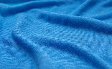 Yünlü kumaş mavisinin dokusu..