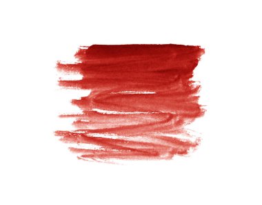 Kırmızının kırpma yolu ile beyaz arkaplan üzerindeki renk vuruşları